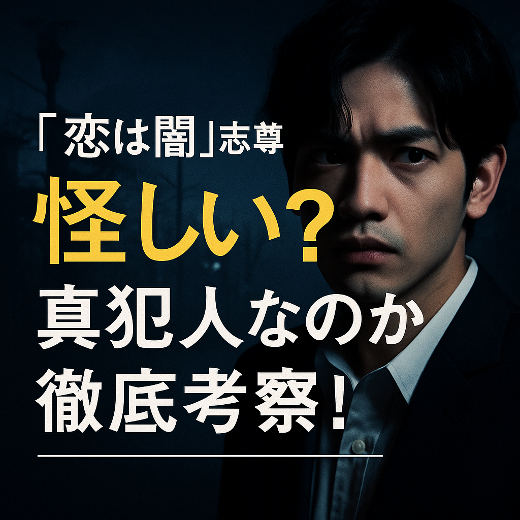 『恋は闇』志尊淳は怪しい？真犯人なのか徹底考察！