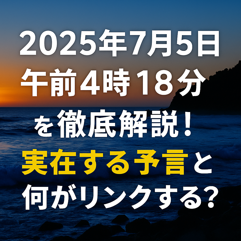 映画『2025年7月5日 午前4時18分』を徹底解説！実在する予言と何がリンクする？