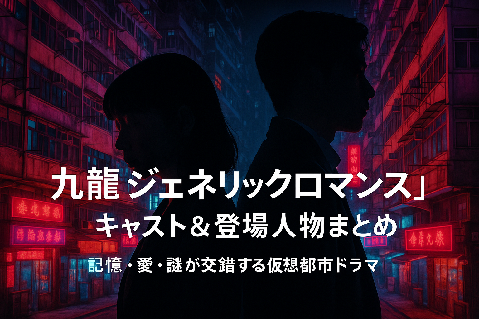 実写映画『九龍ジェネリックロマンス』のキャスト＆登場人物まとめ【吉岡里帆×水上恒司】