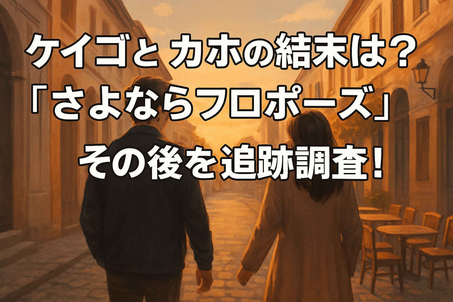 ケイゴとカホの結末は？『さよならプロポーズ』その後を追跡調査！
