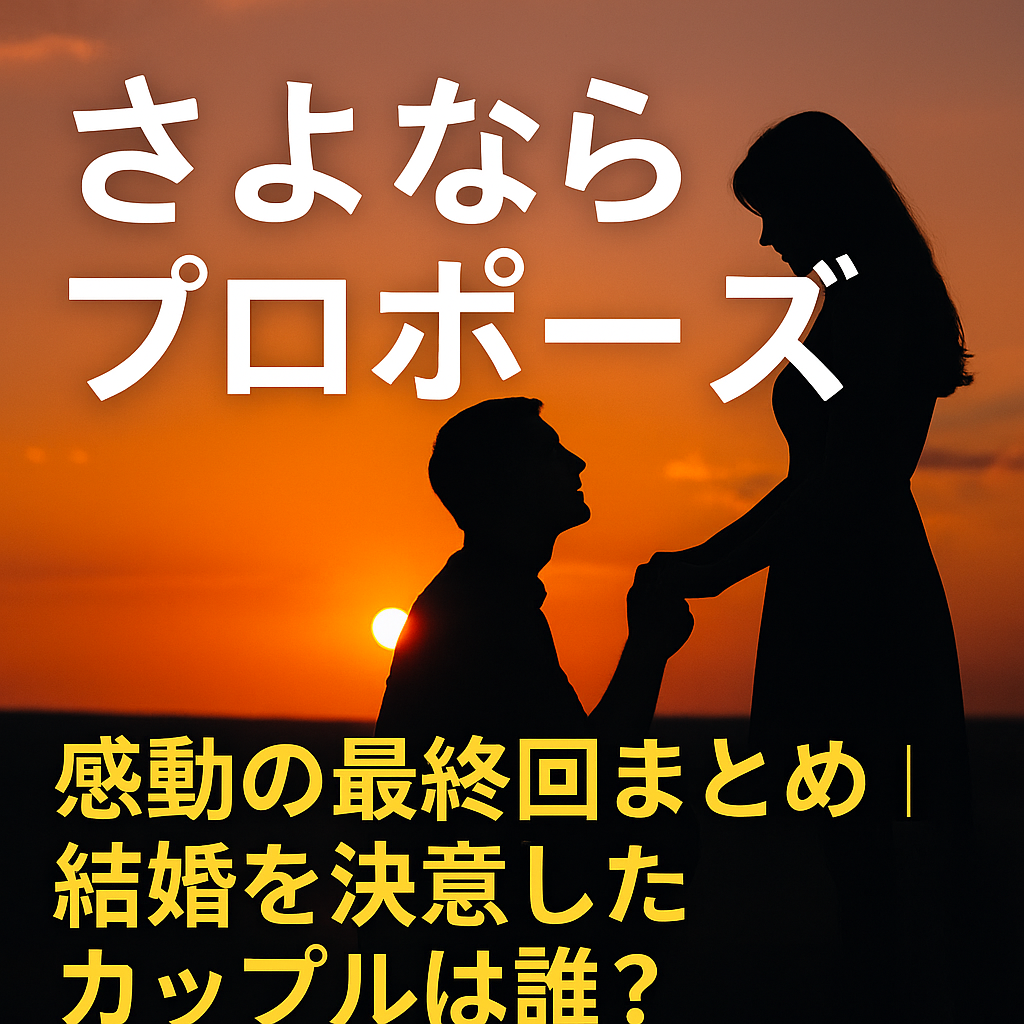 『さよならプロポーズ』感動の最終回まとめ｜結婚を決意したカップルは誰？