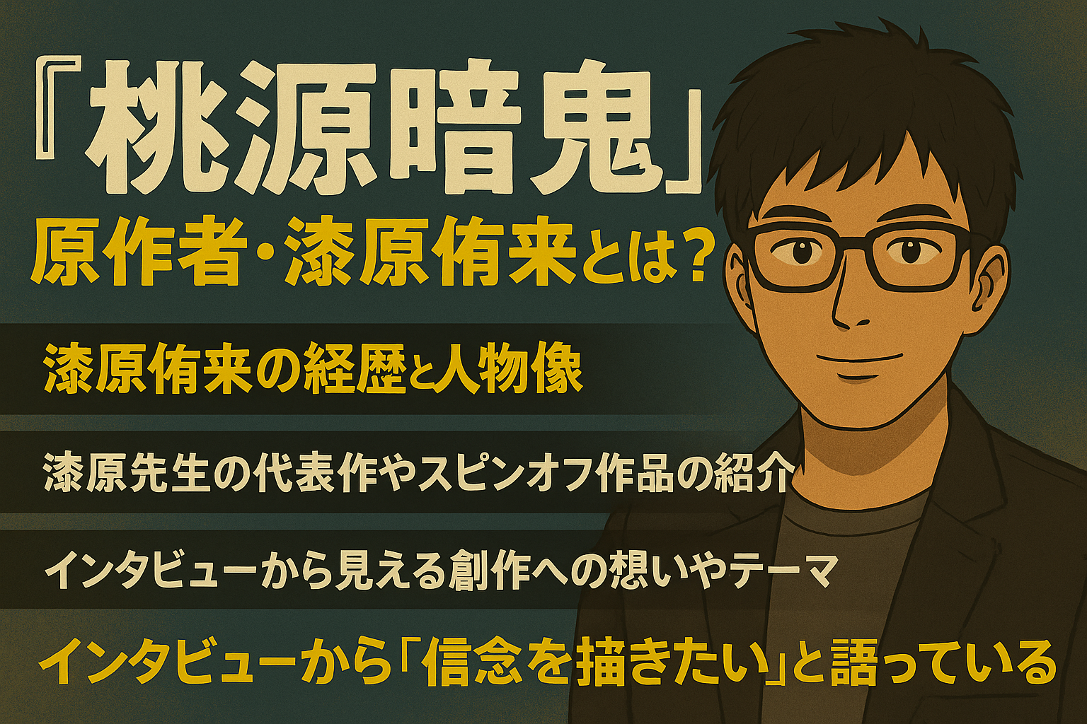 ■『桃源暗鬼』原作者・漆原侑来とは？経歴・作品一覧・インタビュー要約