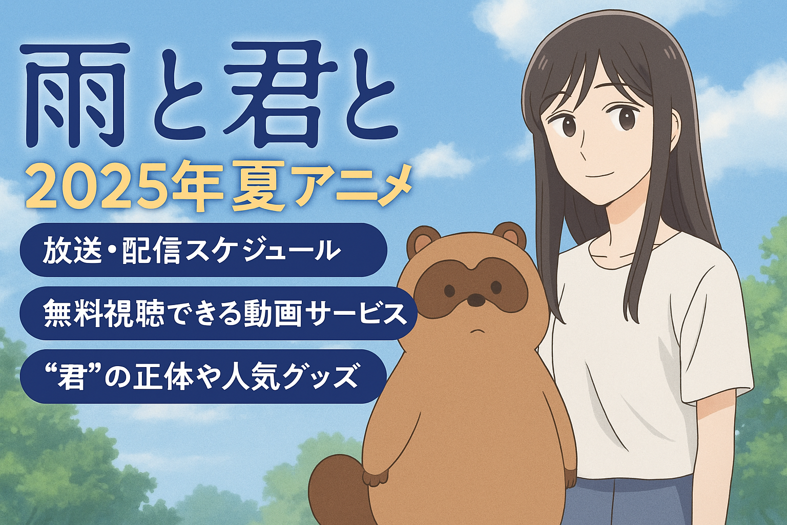 ■『雨と君と』アニメ放送はいつ？配信サイト・無料視聴の最新情報まとめ【2025年夏アニメ】