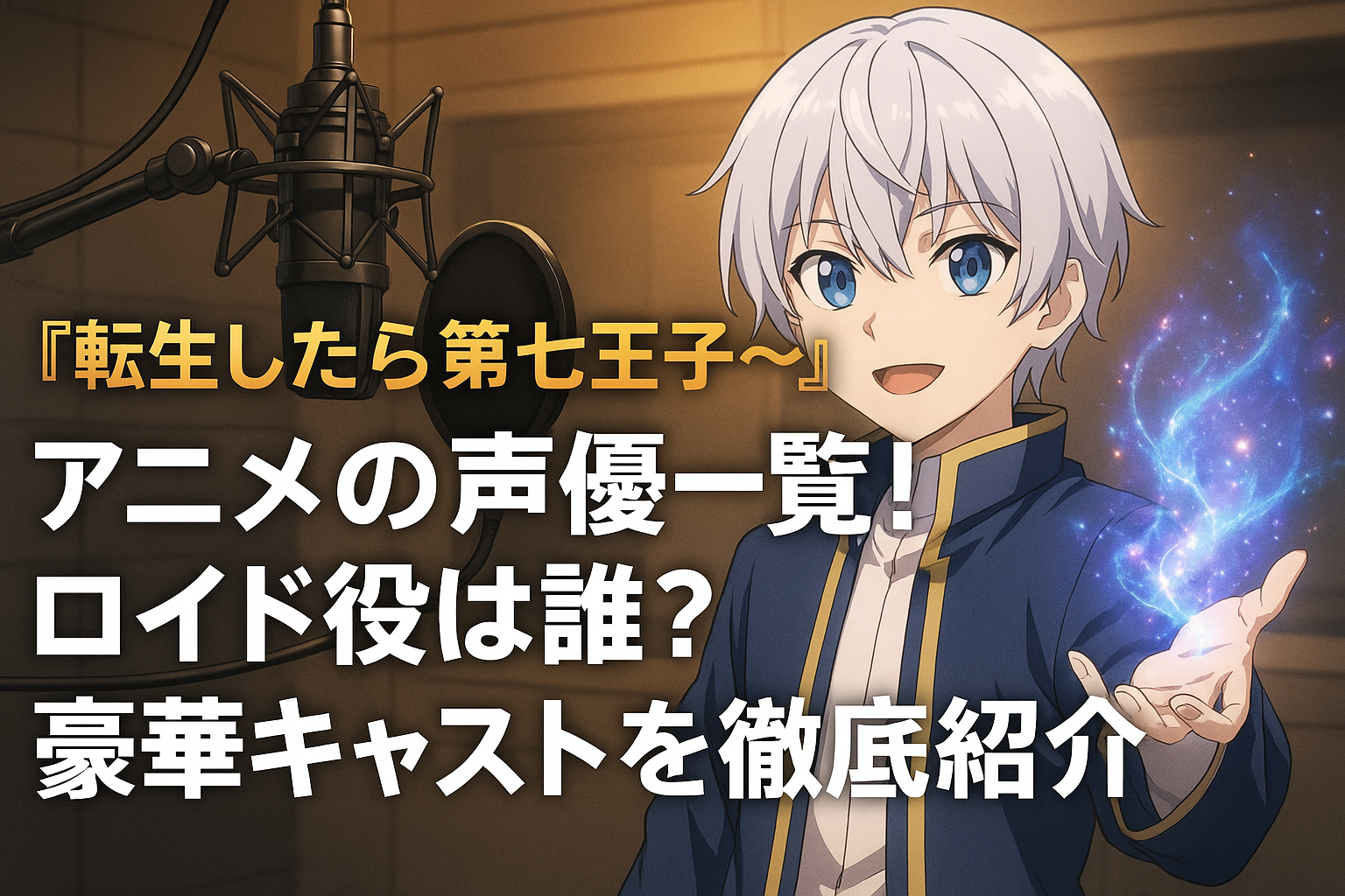 『転生したら第七王子～』アニメの声優一覧！ロイド役は誰？豪華キャストを徹底紹介