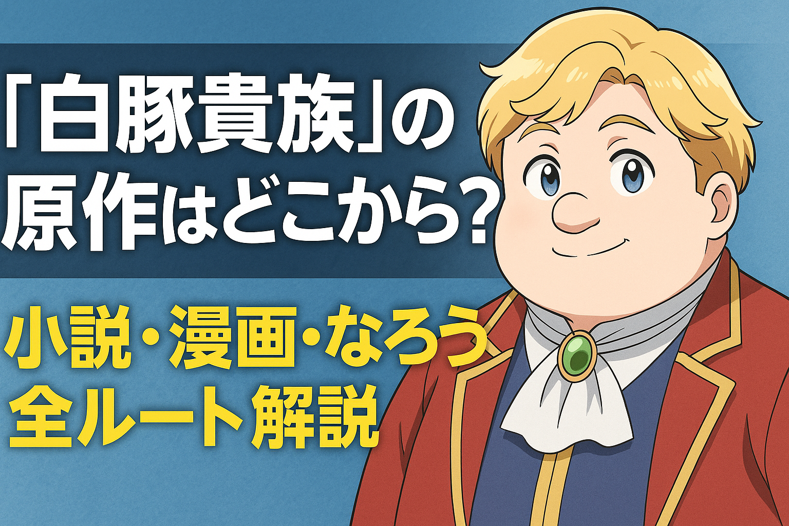 『白豚貴族』の原作はどこから？小説・漫画・なろう全ルート解説📚