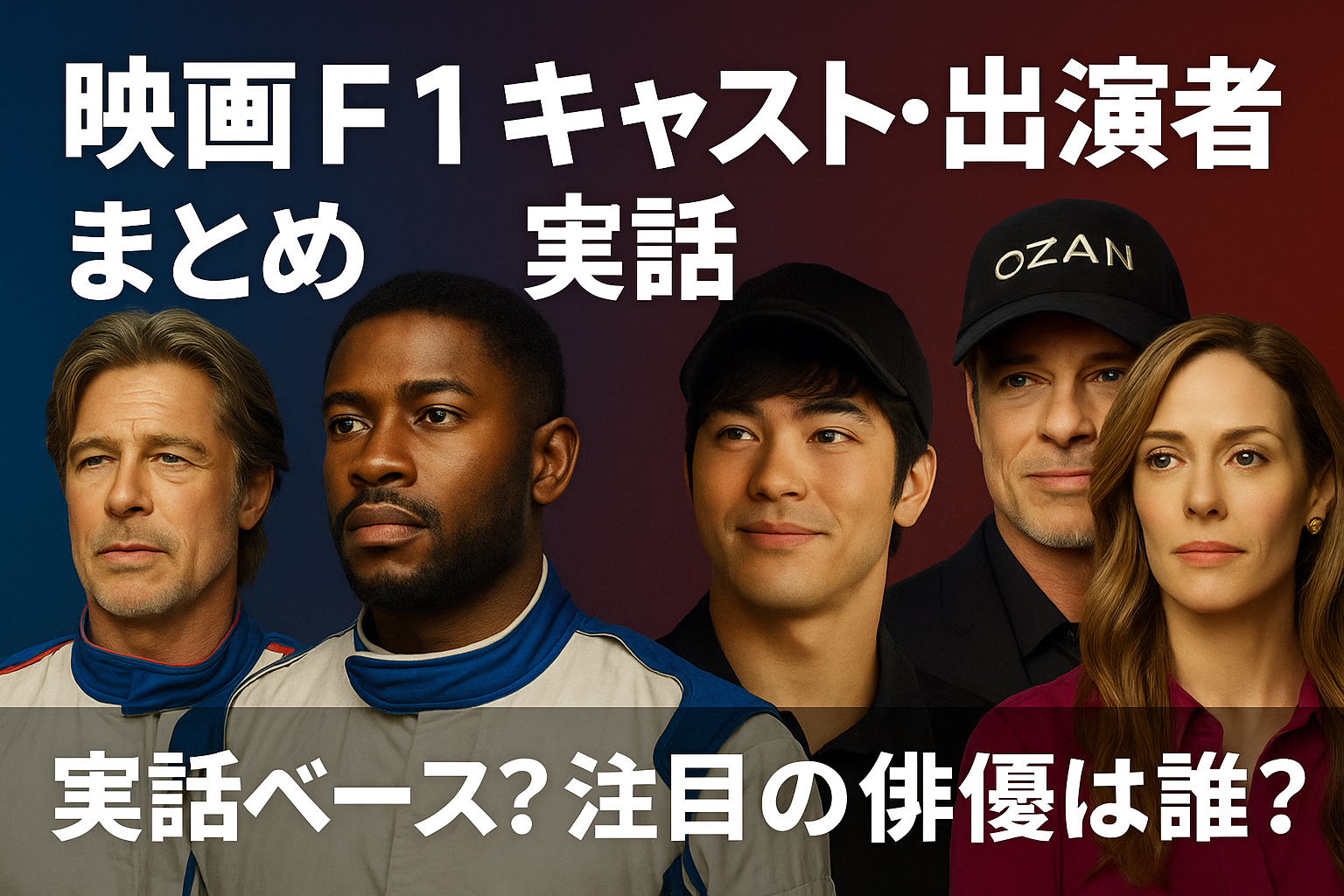 映画『F1』のキャスト・出演者まとめ｜実話ベース？注目の俳優は誰？