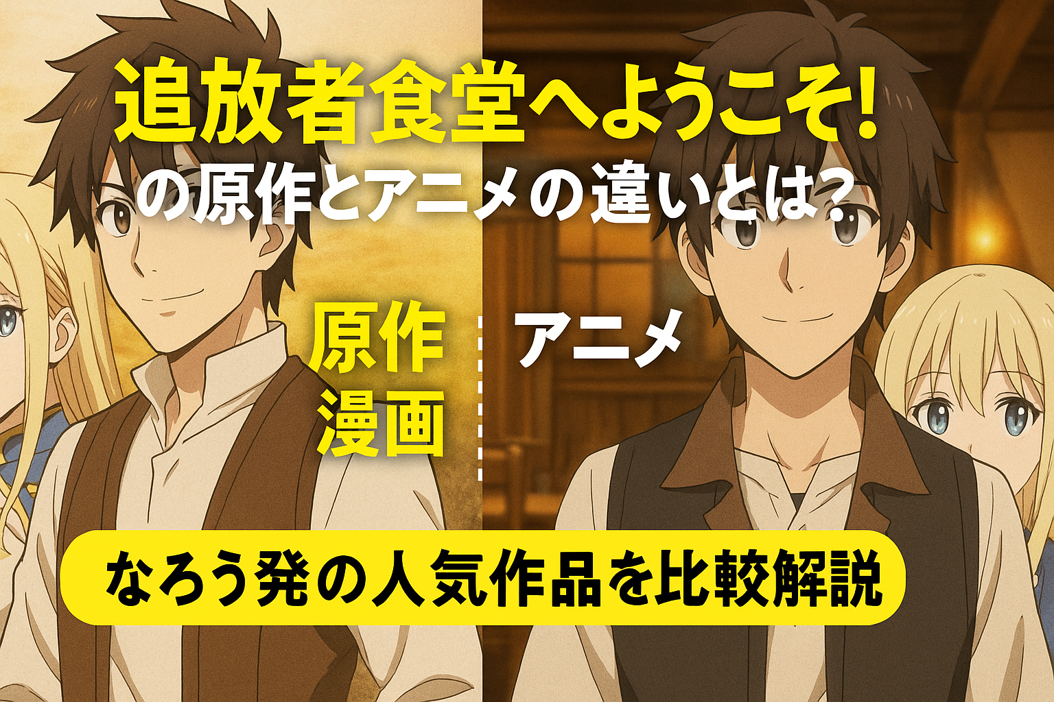 『追放者食堂へようこそ！』の原作とアニメの違いとは？なろう発の人気作品を比較解説