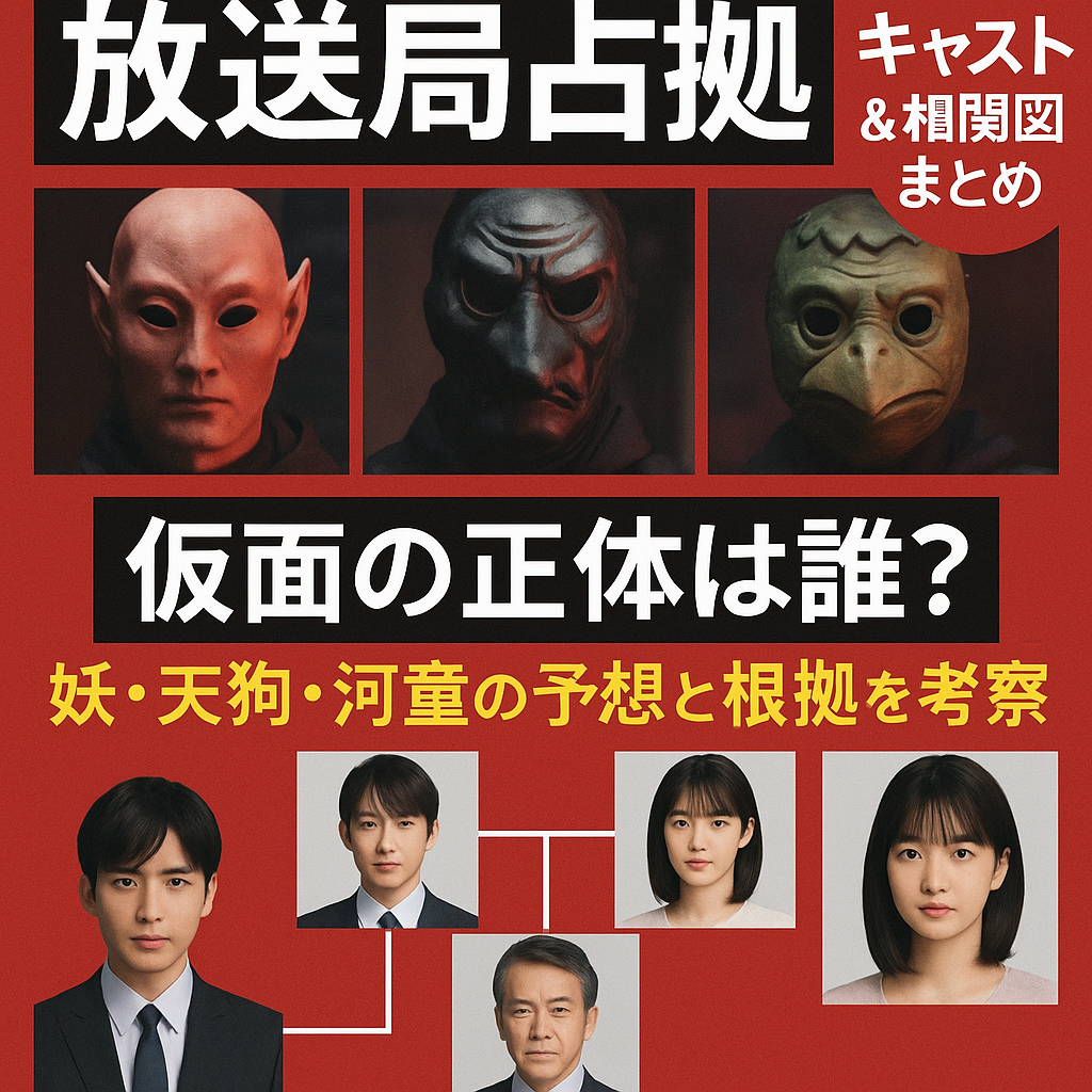 『放送局占拠』キャスト＆相関図まとめ｜仮面の正体は誰？妖・天狗・河童の予想と根拠を考察