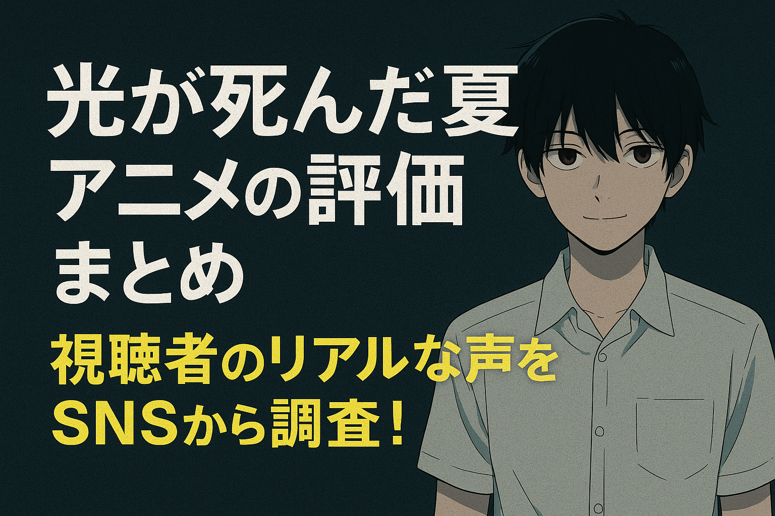 『光が死んだ夏』アニメの評価まとめ｜視聴者のリアルな声をSNSから調査！
