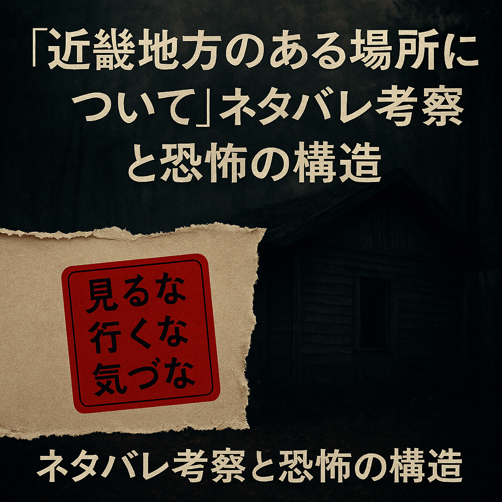 『近畿地方のある場所について』ネタバレあり考察｜袋とじの意味と衝撃のオチとは？