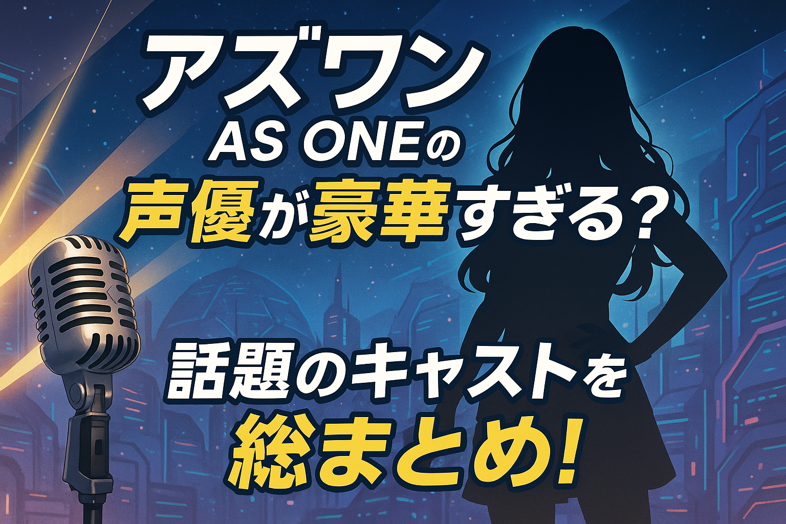 アズワン AS ONEの声優が豪華すぎる？話題のキャストを総まとめ！