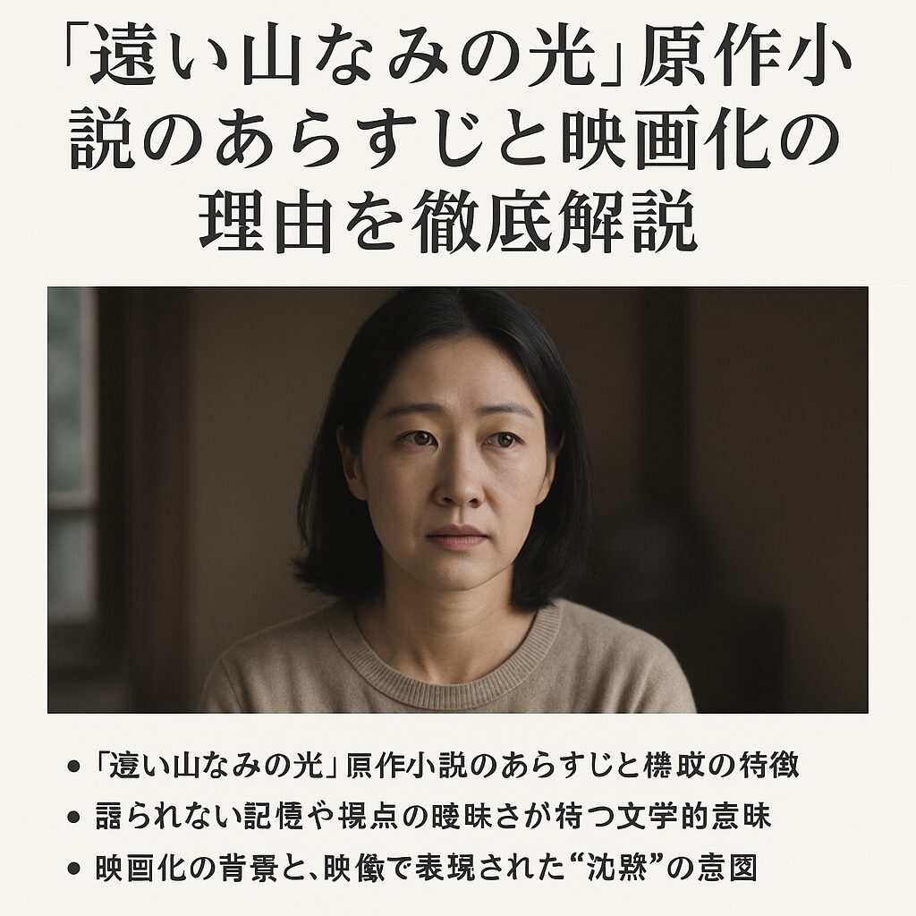 『遠い山なみの光』原作小説のあらすじと映画化の理由を徹底解説