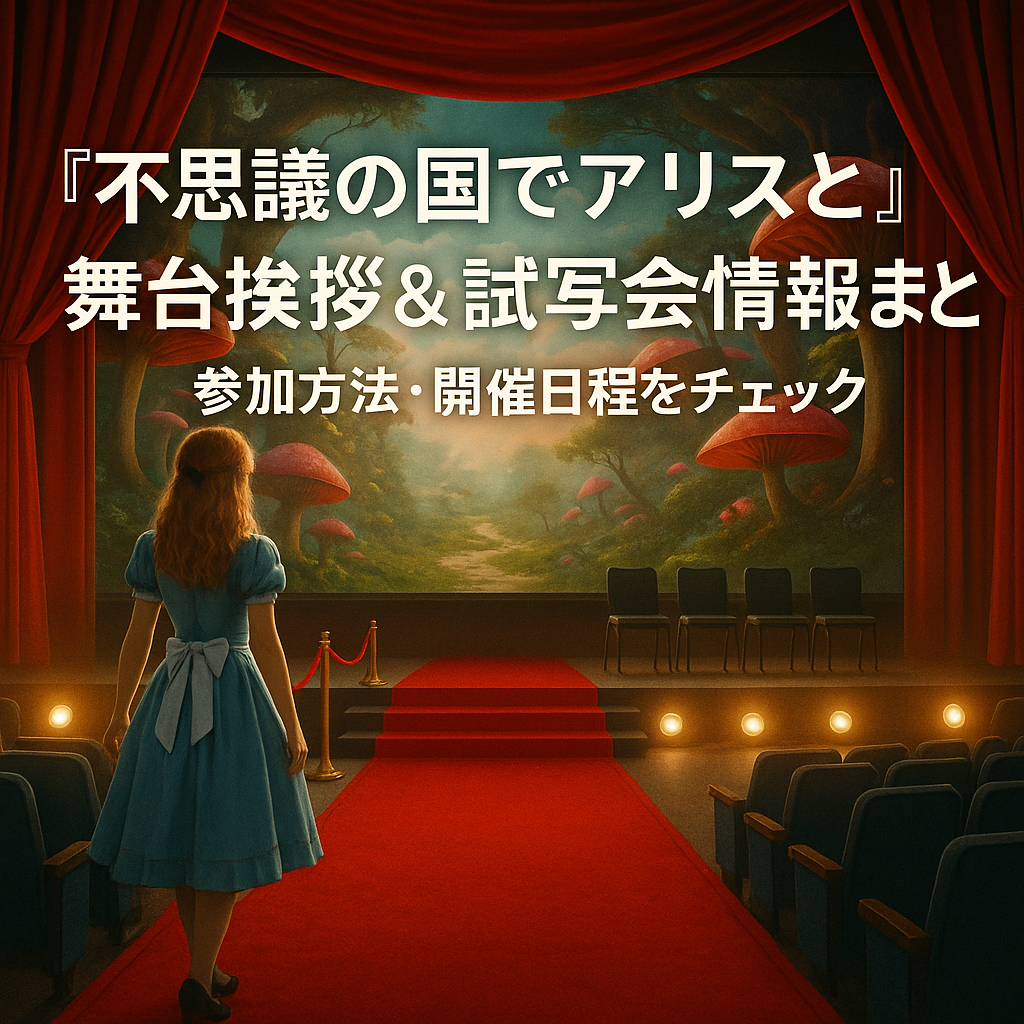 ■『不思議の国でアリスと』舞台挨拶＆試写会情報まとめ｜参加方法・開催日程をチェック