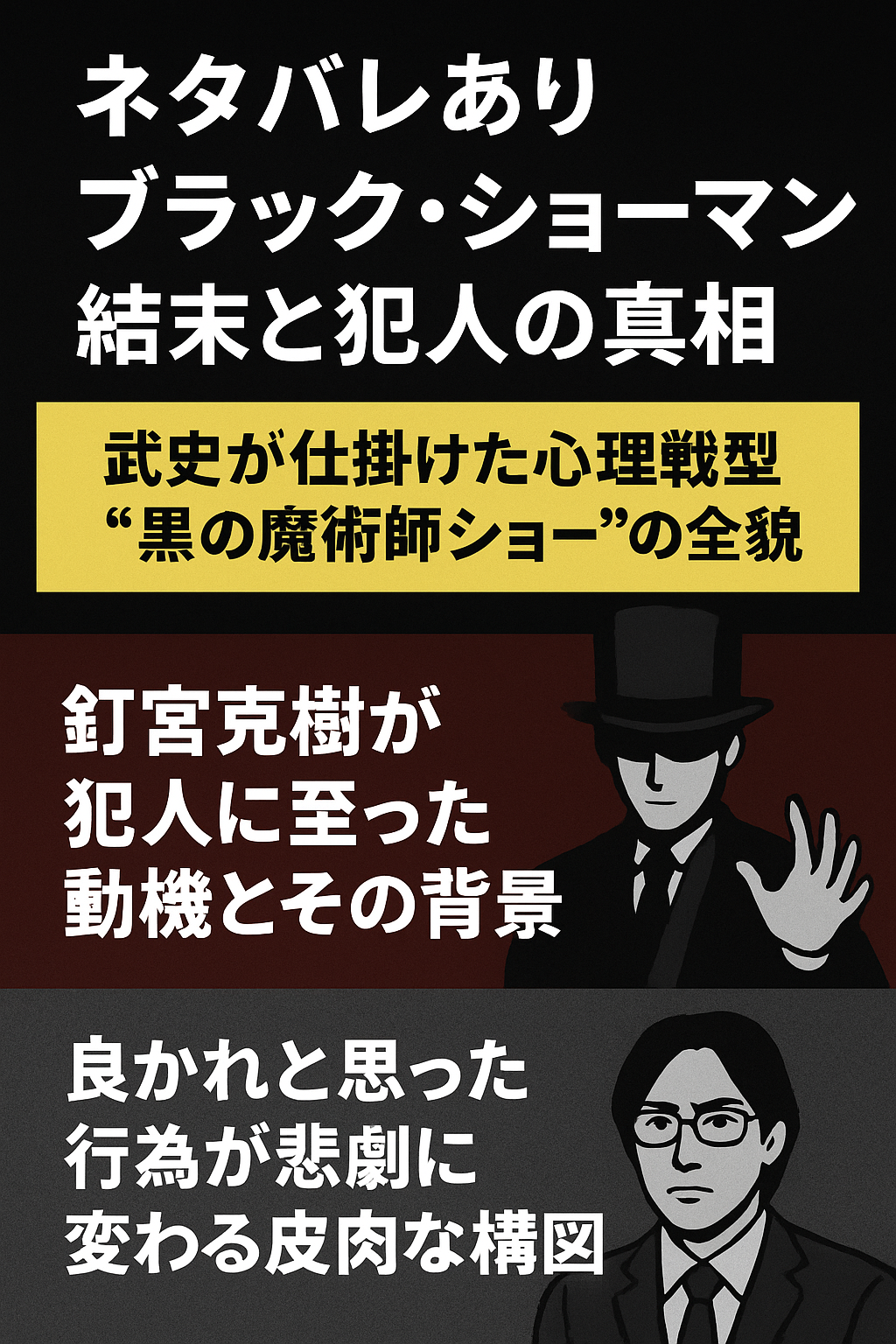 ネタバレあり｜ブラック・ショーマン結末と犯人の真相