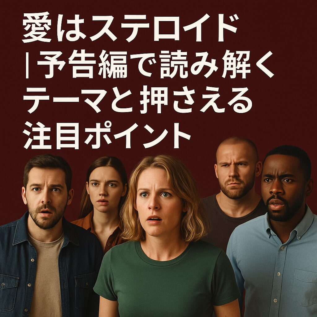 愛はステロイド予告編公開！映像から見えるテーマと注目ポイント