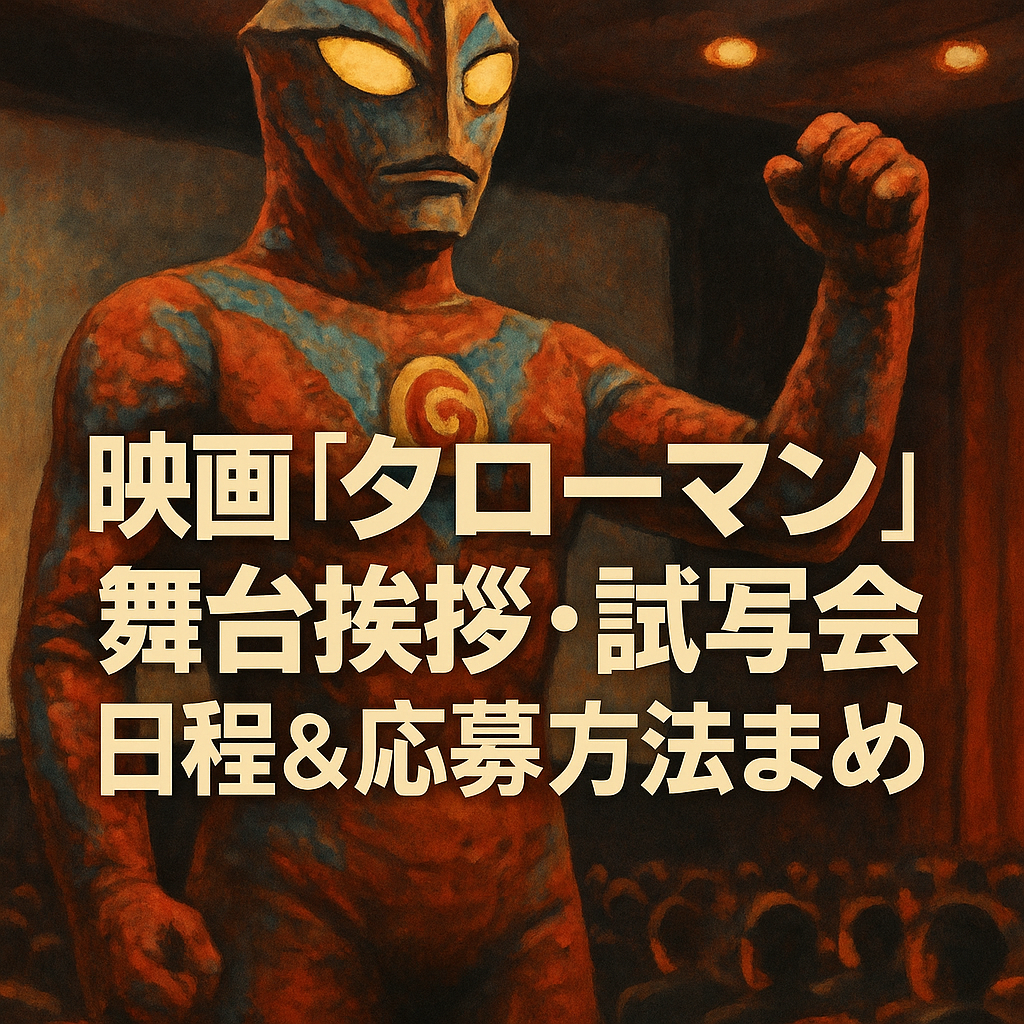 映画『タローマン』の舞台挨拶・試写会の開催日程と応募方法まとめ