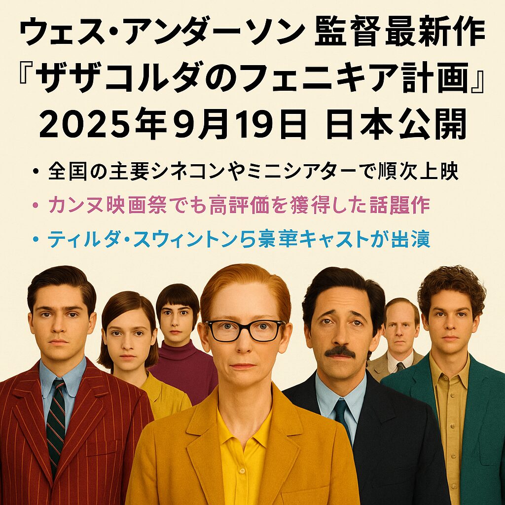 【最新情報】映画『ザザコルダのフェニキア計画』公開日・上映館まとめ