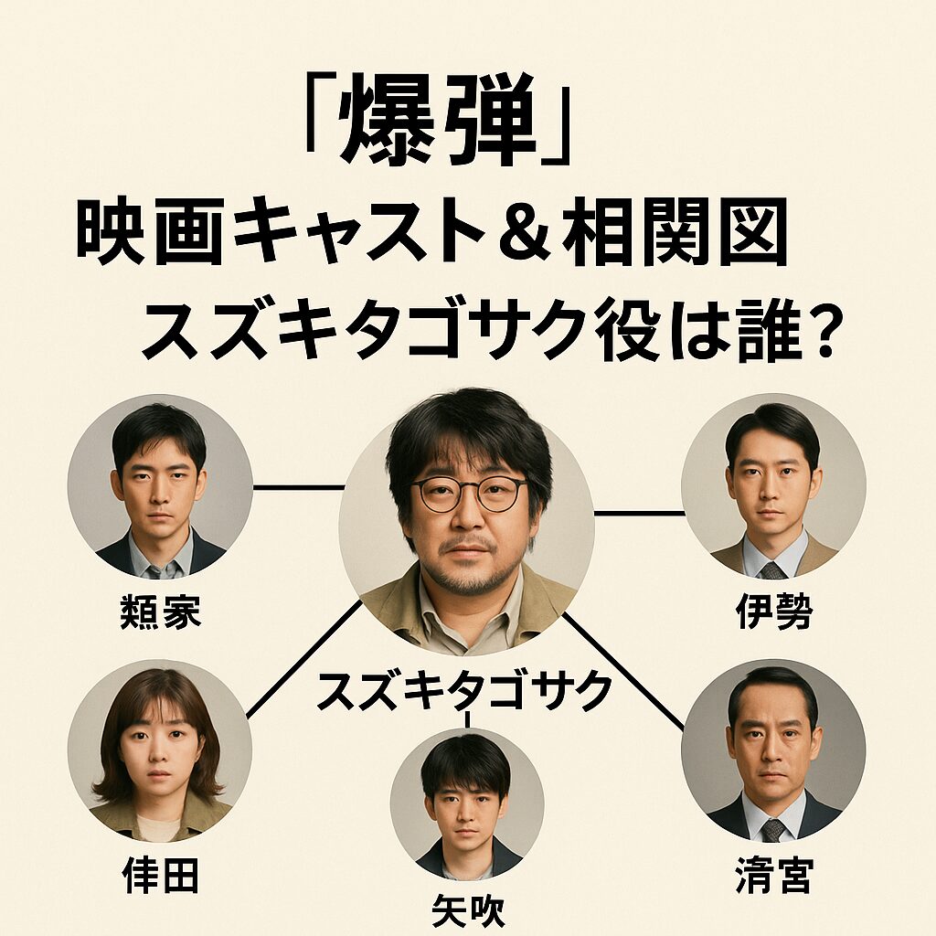 『爆弾』映画キャスト＆相関図｜スズキタゴサク役は誰？