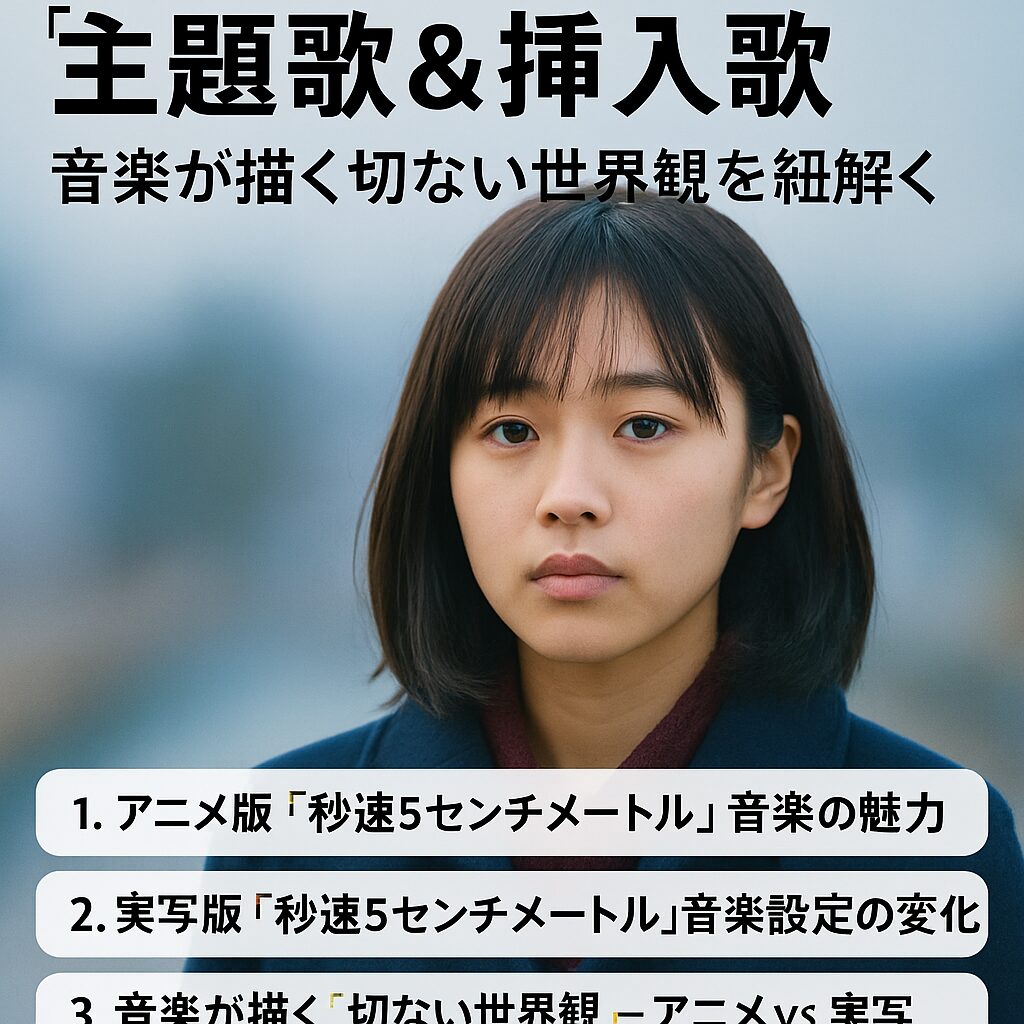『秒速5センチメートル』主題歌＆挿入歌｜音楽が描く切ない世界観