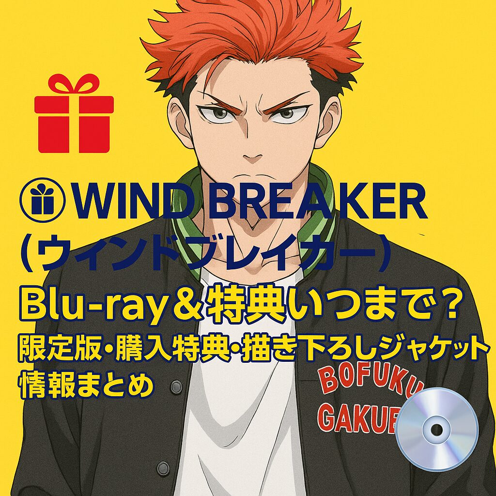 🎁 『WIND BREAKER（ウィンドブレイカー）』Blu-ray＆特典いつまで？限定版・購入特典・描き下ろしジャケット情報まとめ💿