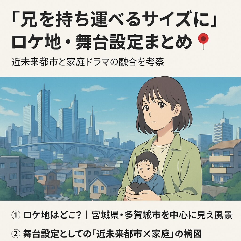 🏙️ 『兄を持ち運べるサイズに』ロケ地・舞台設定まとめ📍｜近未来都市と家庭ドラマの融合を考察