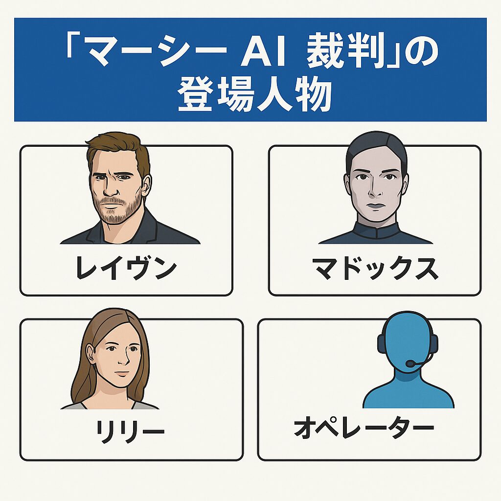 『マーシー AI裁判』キャスト＆相関図｜レイヴン刑事とAI裁判官マドックスの関係