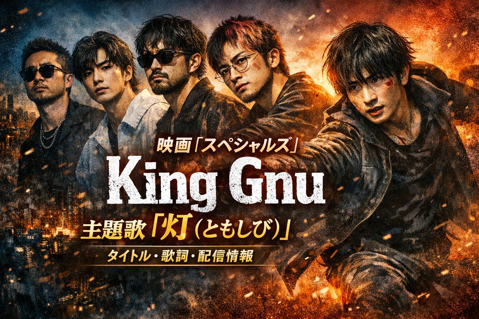 【King Gnu主題歌】映画『スペシャルズ』主題歌タイトル・歌詞・配信情報まとめ
