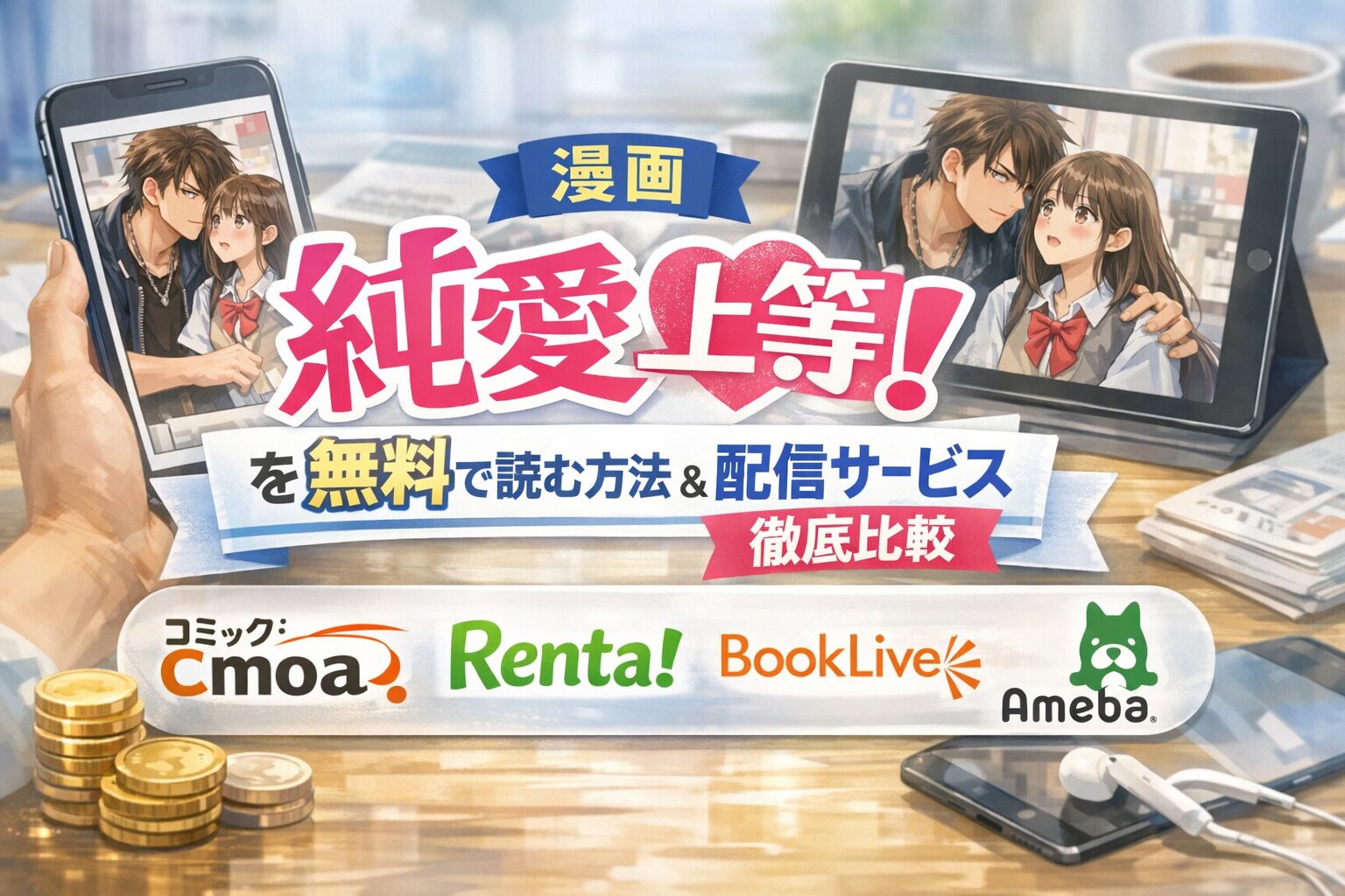 漫画『純愛上等！』を無料で読む方法と配信サービス比較｜コミックシーモア・Renta!ほか