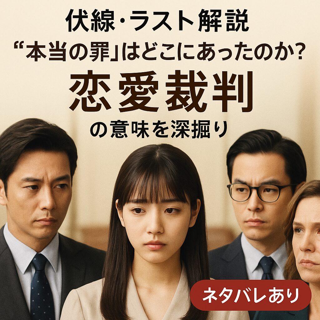 🧠 伏線・ラスト解説｜“本当の罪”はどこにあったのか？タイトル『恋愛裁判』の意味を深掘り（ネタバレあり）