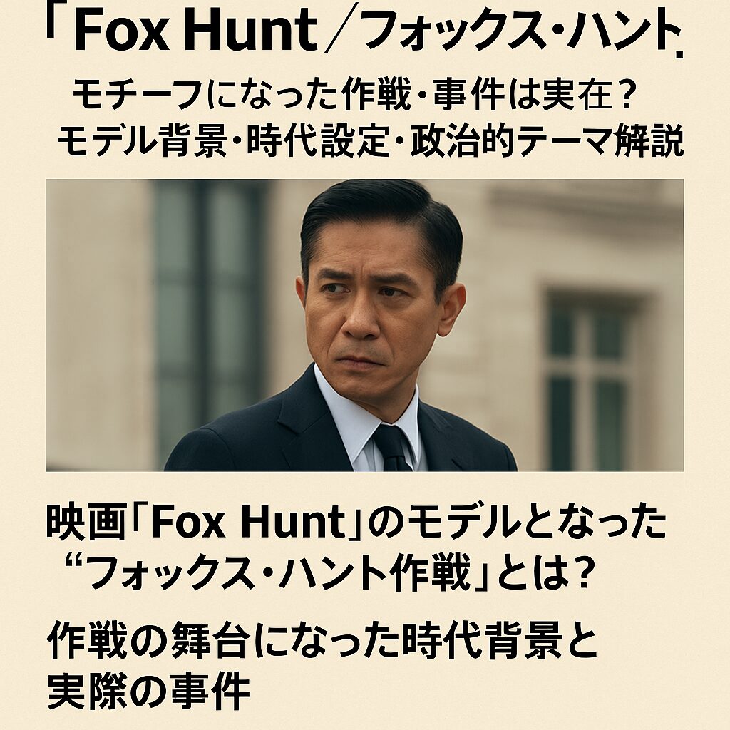 📚 『Fox Hunt／フォックス・ハント』　モチーフになった作戦・事件は実在？モデル背景・時代設定・政治的テーマを解説