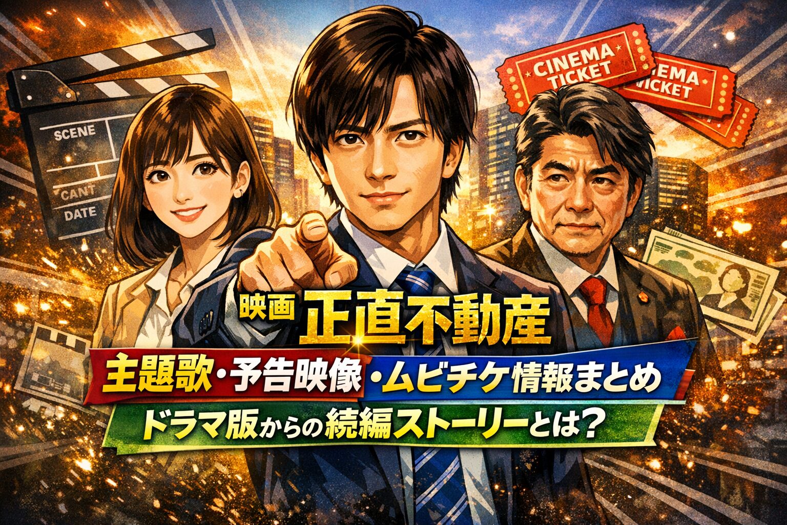 【映画正直不動産】主題歌・予告映像・ムビチケ情報まとめ｜ドラマ版からの続編ストーリーとは？