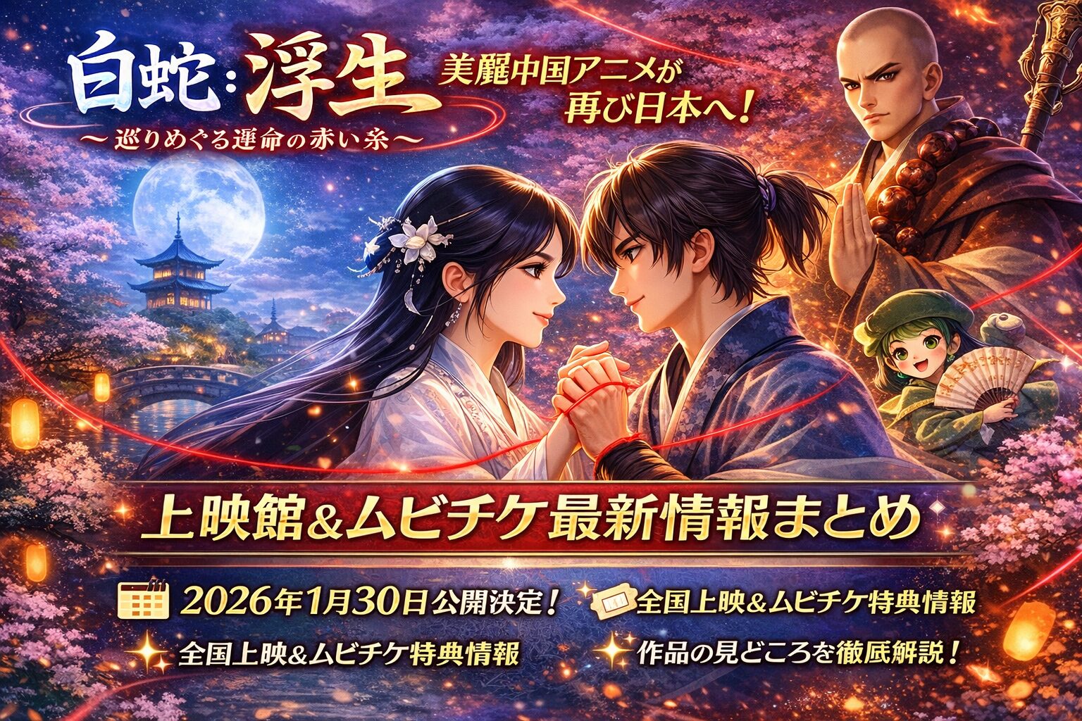 【白蛇：浮生】上映館・ムビチケ情報まとめ｜美しすぎる中国アニメが再び日本上陸