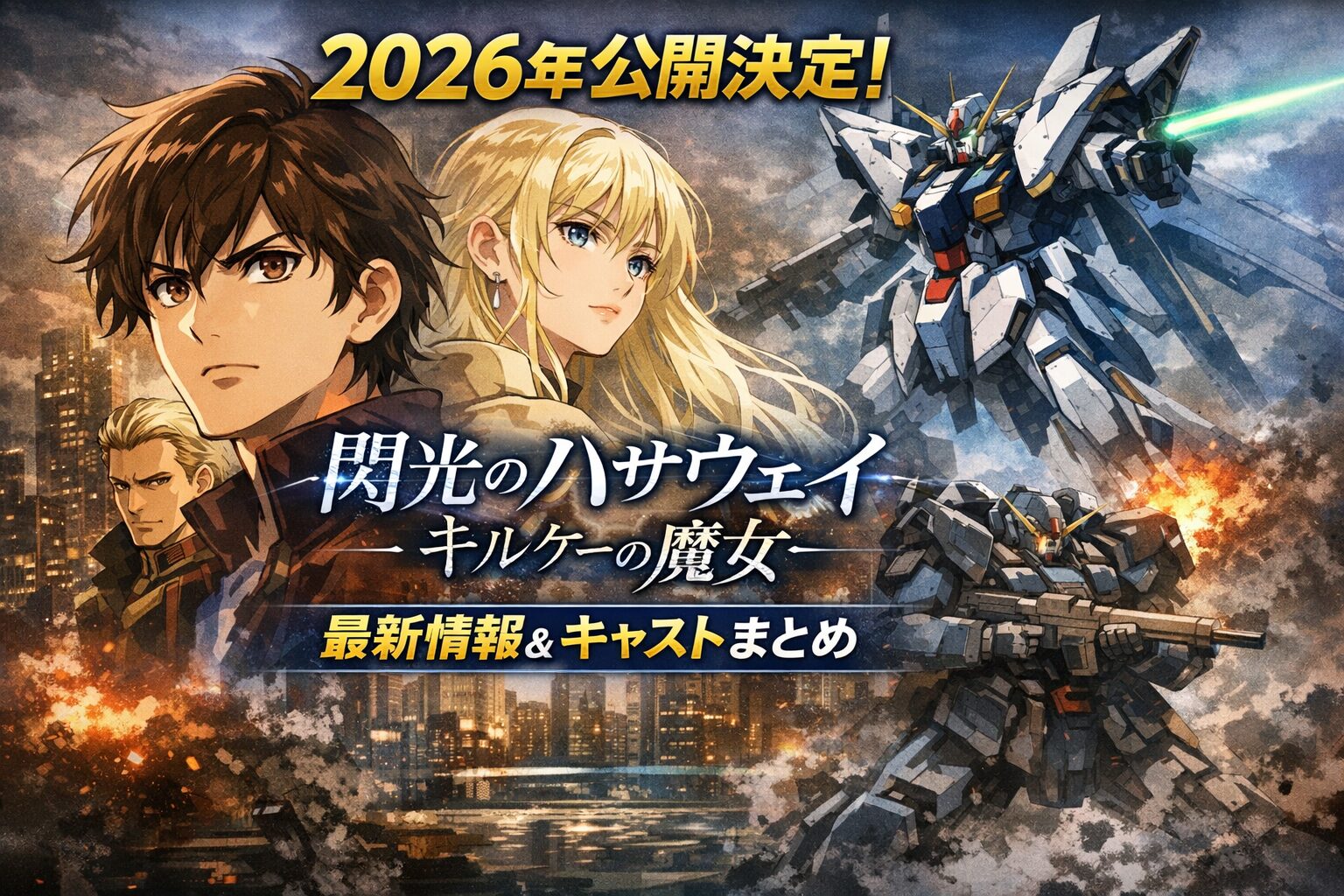 『閃光のハサウェイ キルケーの魔女』2026年公開決定！新章のストーリーとキャスト情報まとめ