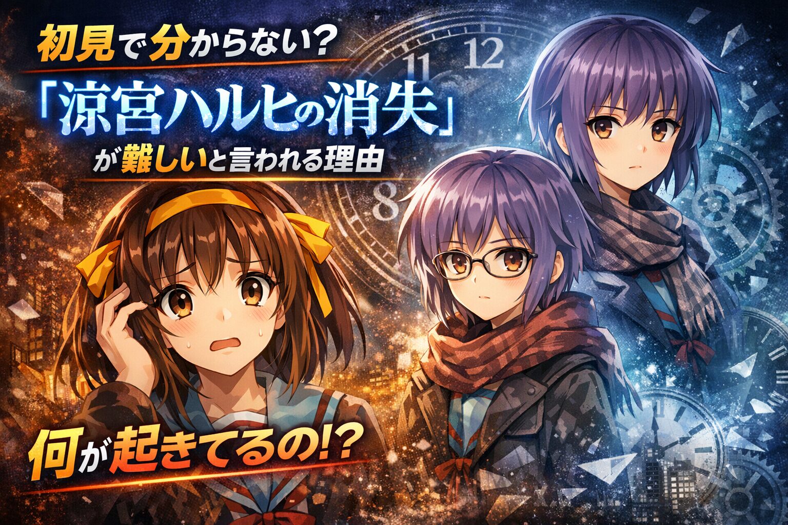 初見で分からない？『涼宮ハルヒの消失』が難しいと言われる理由