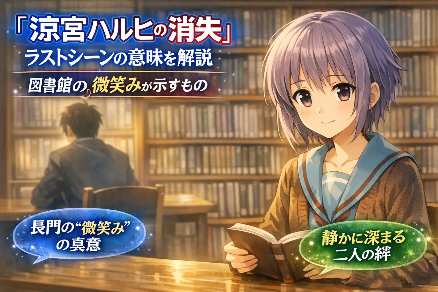 『涼宮ハルヒの消失』ラストシーンの意味を解説｜図書館の微笑みが示すもの