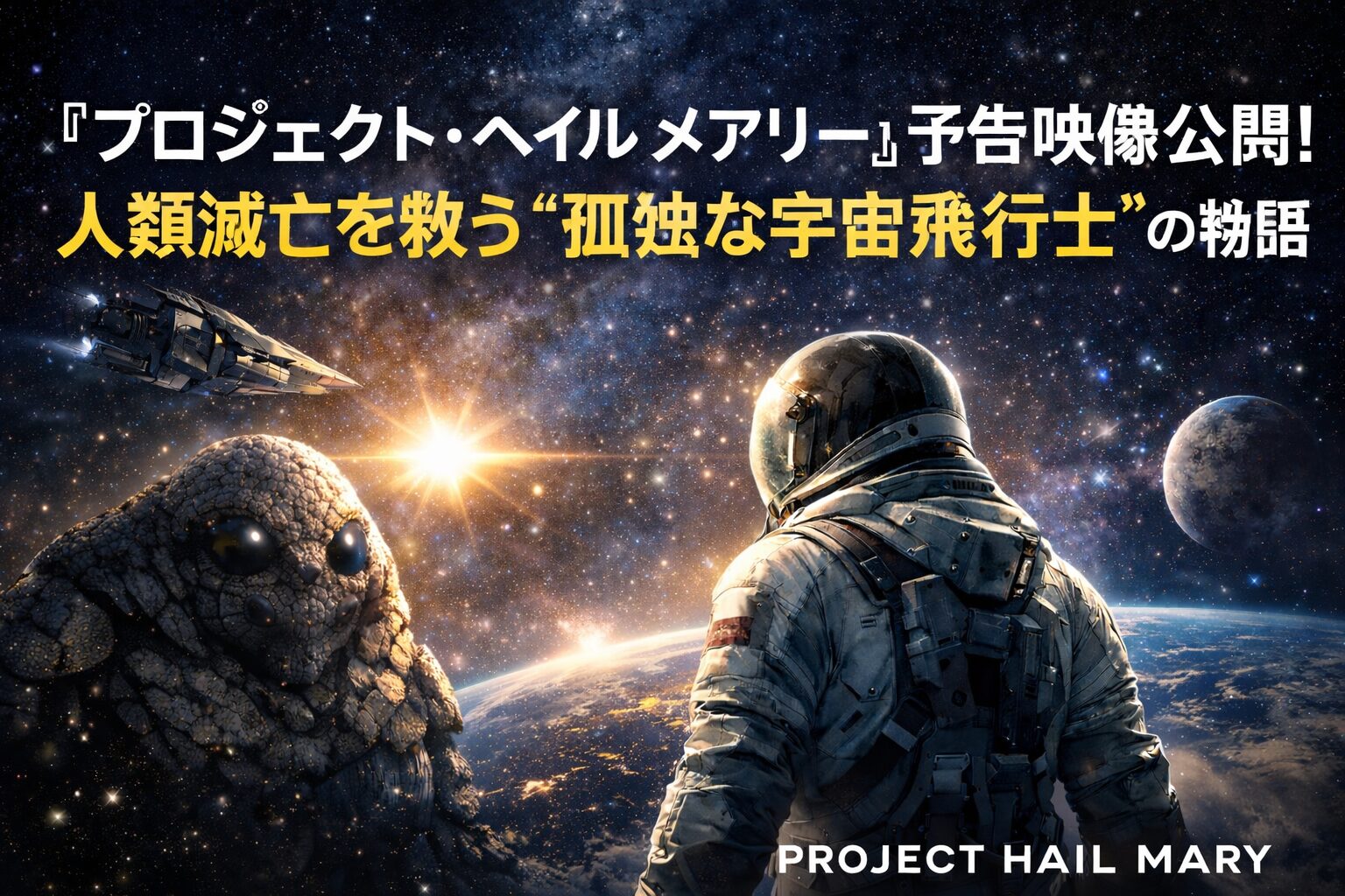 『プロジェクト・ヘイル・メアリー』予告映像公開！人類滅亡を救う“孤独な宇宙飛行士”の物語