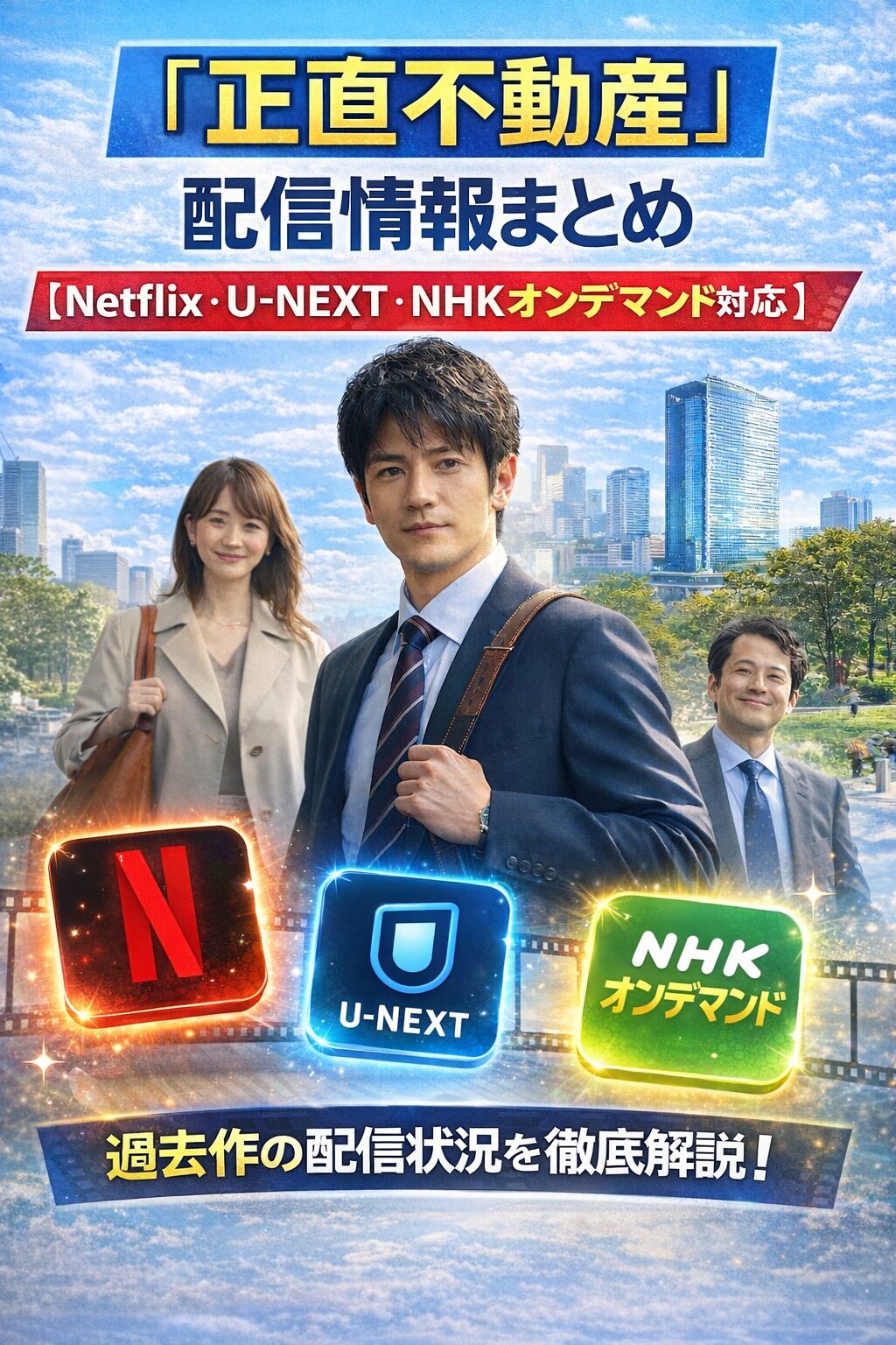 『正直不動産』配信情報まとめ【Netflix・U-NEXT・NHKオンデマンド対応】