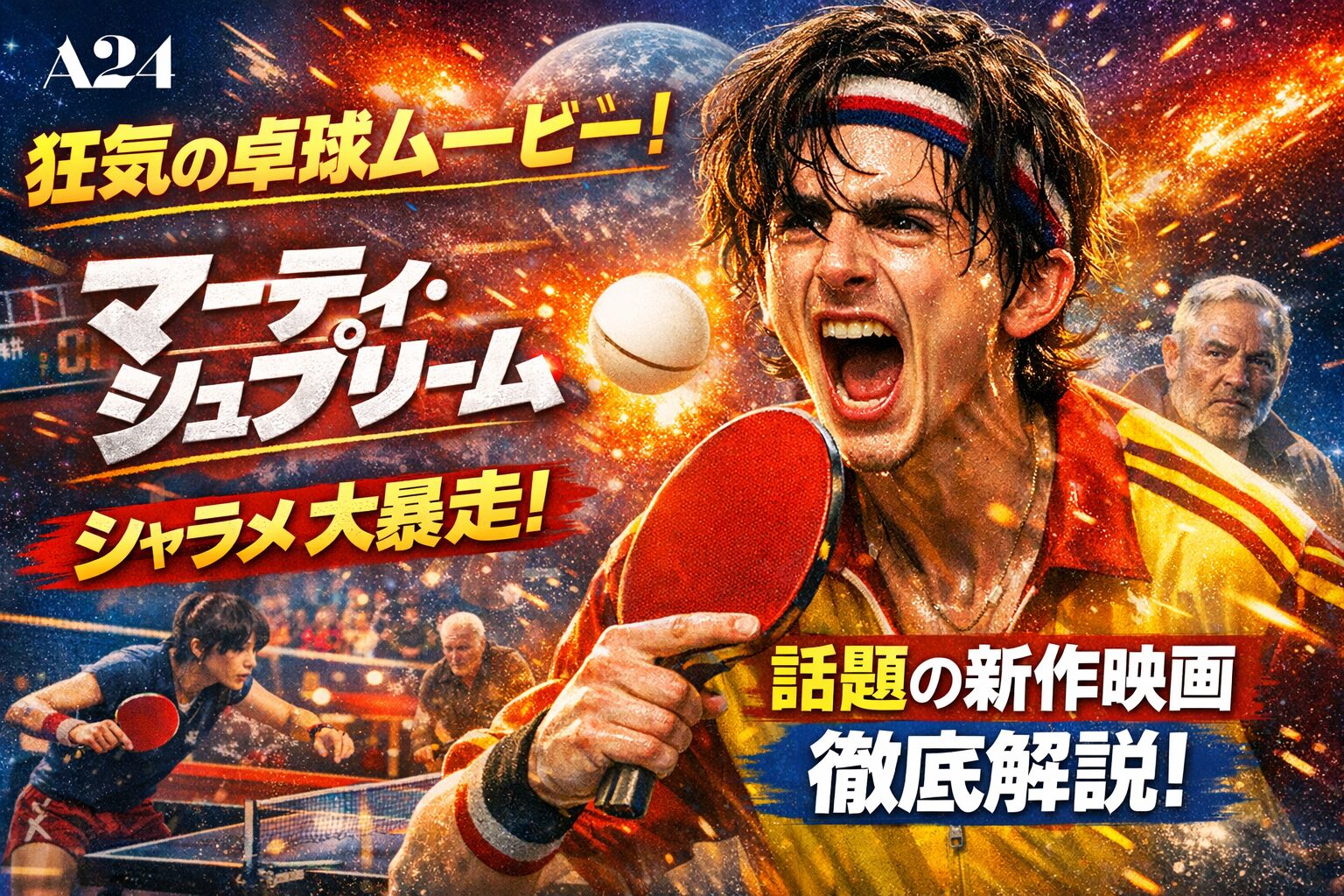 A24新作映画『マーティ・シュプリーム』予告編が話題｜卓球で世界を狙う男の物語