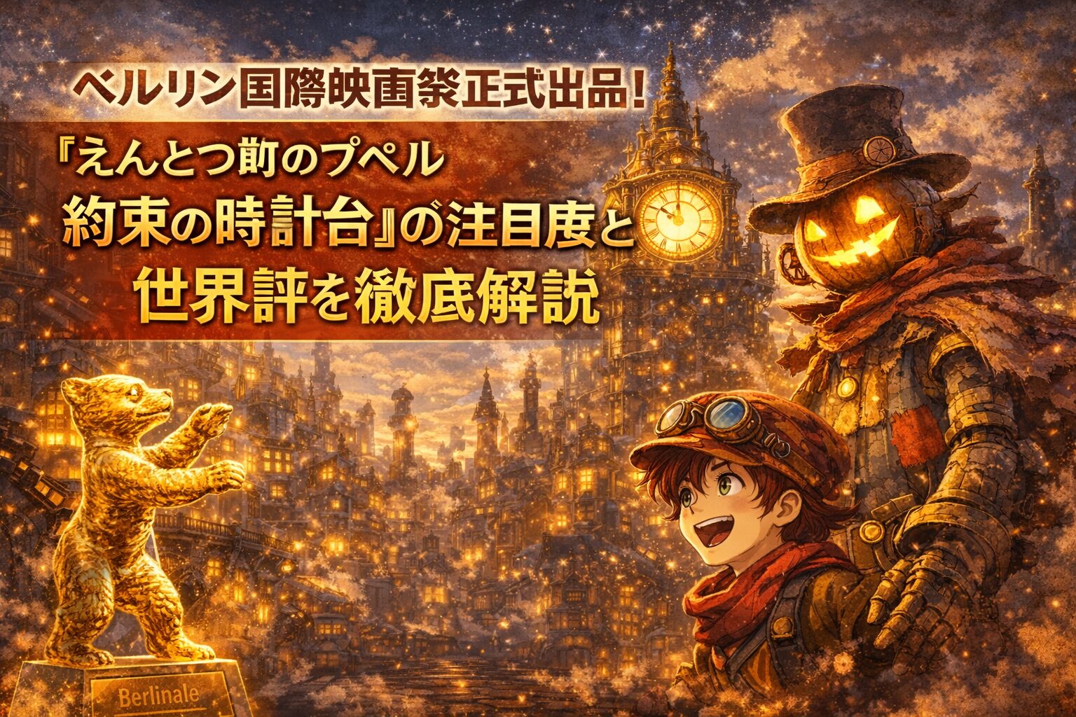 ベルリン国際映画祭正式出品！『えんとつ町のプペル 約束の時計台』の注目度