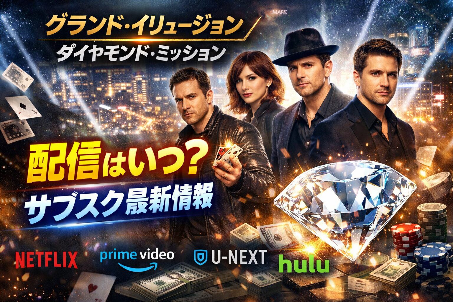 『グランド・イリュージョン／ダイヤモンド・ミッション』配信はいつ？サブスク最新情報