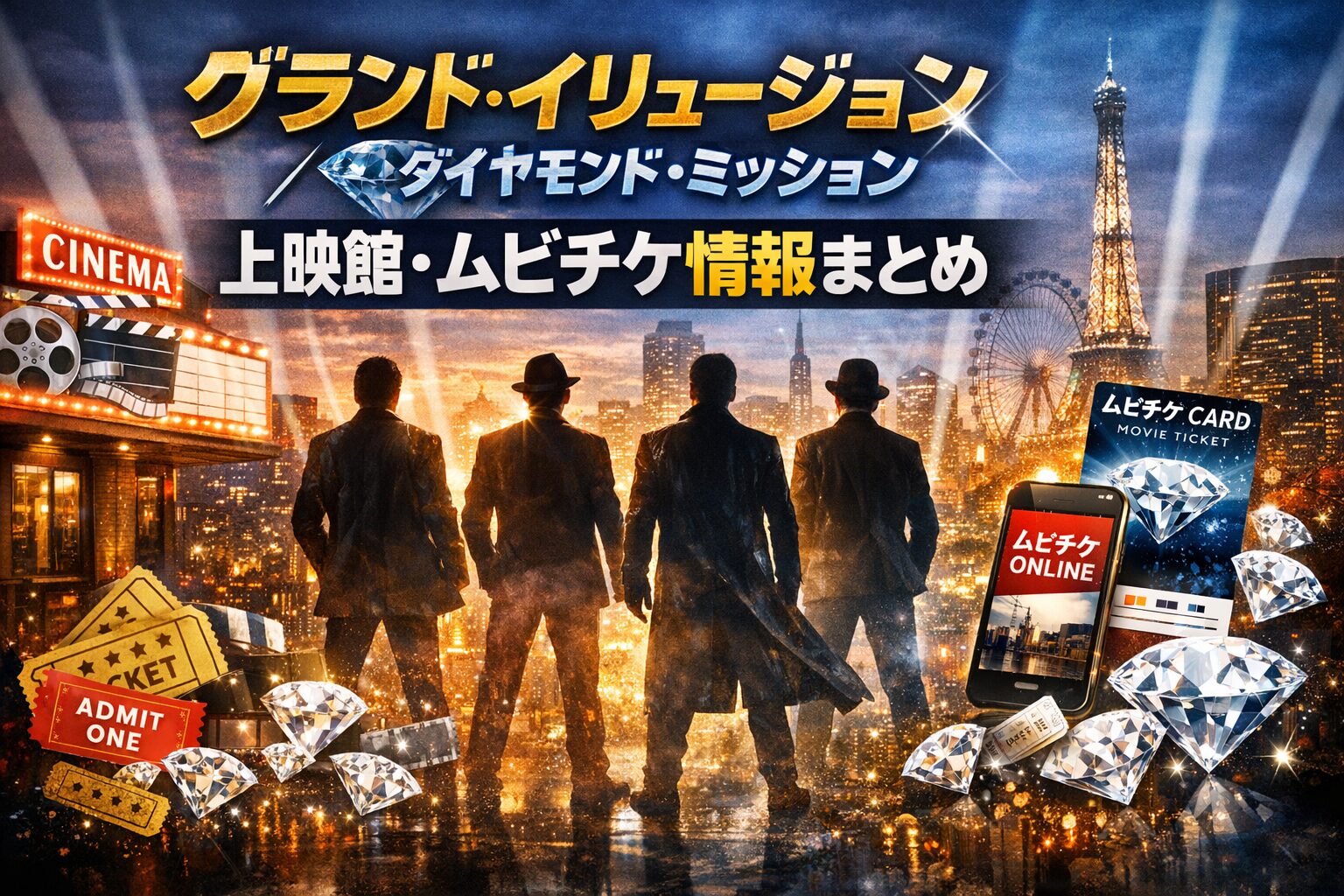 『グランド・イリュージョン／ダイヤモンド・ミッション』上映館・ムビチケ情報まとめ