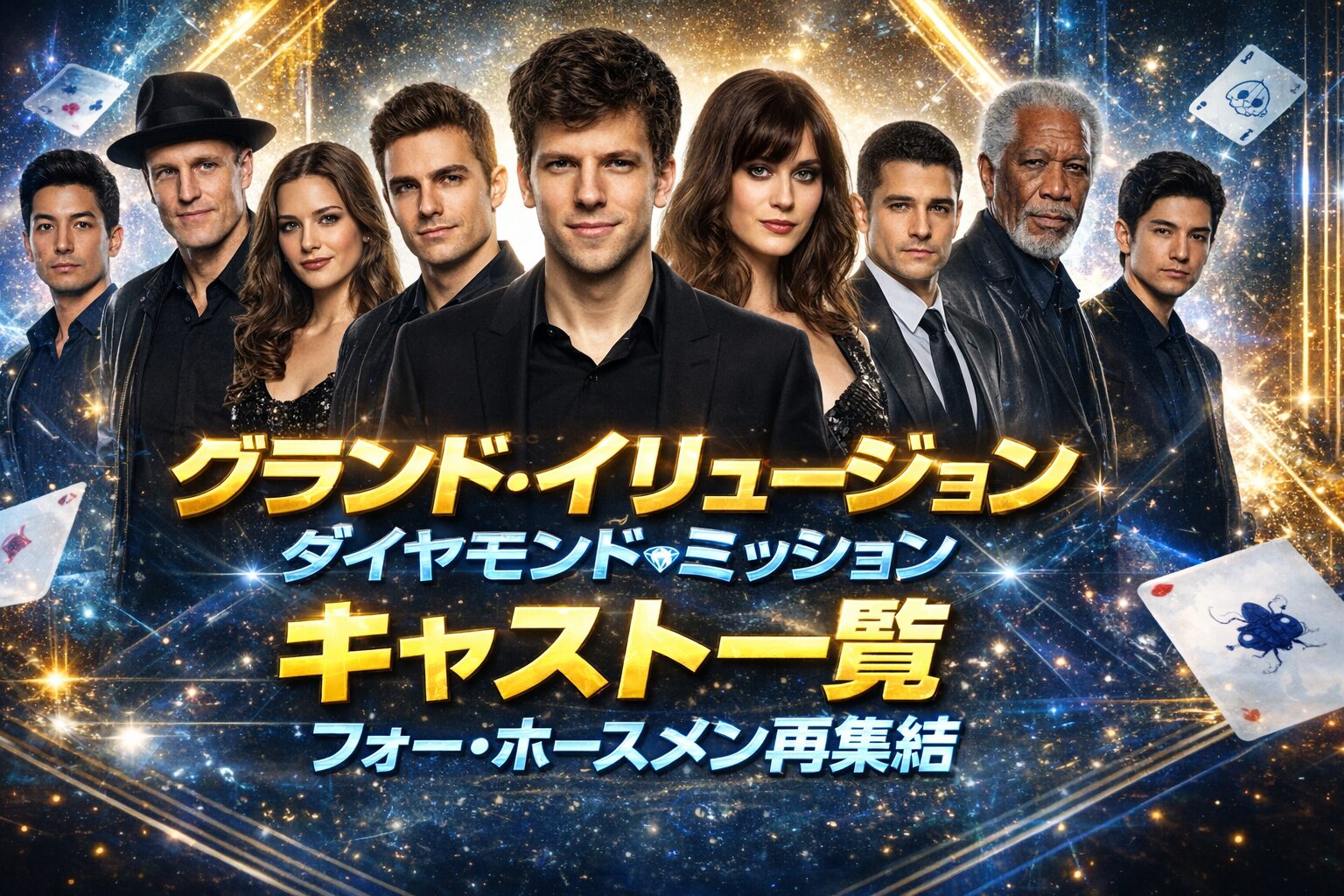 『グランド・イリュージョン／ダイヤモンド・ミッション』キャスト一覧｜フォー・ホースメン再集結