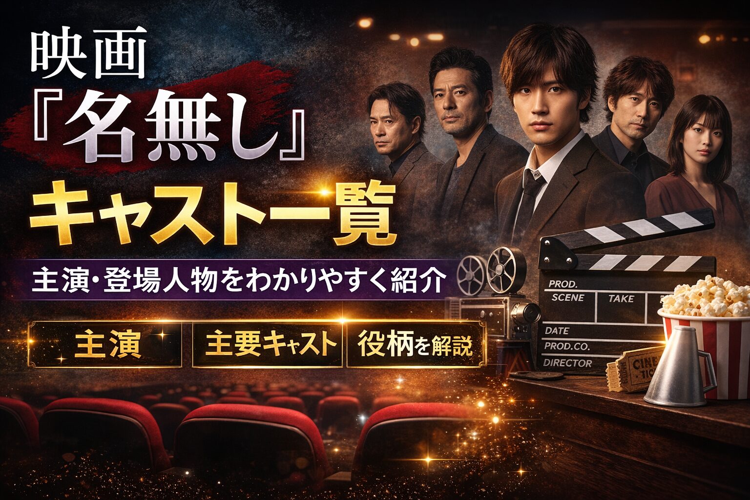 映画『名無し』キャスト一覧｜主演・登場人物をわかりやすく紹介