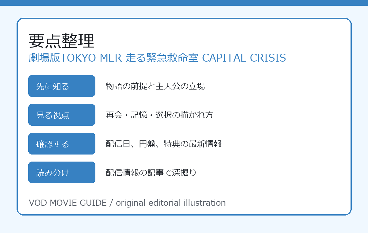 劇場版TOKYO MER 走る緊急救命室 CAPITAL CRISIS 要点整理