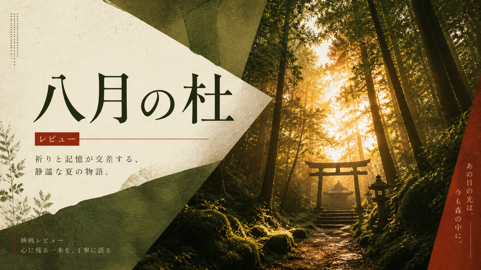 映画『八月の杜』配信はいつ?VOD最新情報 本文画像3