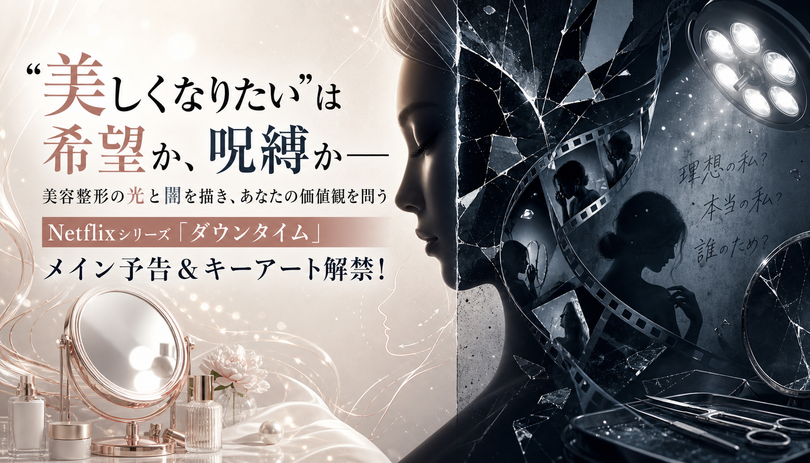 “美しくなりたい”は希望か、呪縛か―― 美容整形の光と闇を描き、あなたの価値観を問うNetflixシリーズ 「ダウンタイム」 メイン予告&キーアート解禁! - About Netflix|配信情報と視聴前ポイント 本文画像4