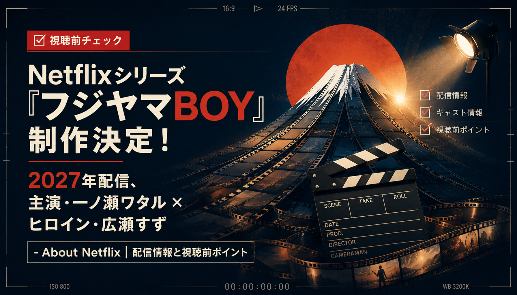 Netflixシリーズ「フジヤマBOY」制作決定！2027年配信、主演・一ノ瀬ワタル × ヒロイン・広瀬すず - About Netflix｜配信情報と視聴前ポイント 本文画像3