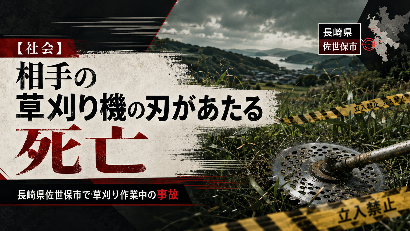 【社会】相手の草刈り機の刃があたる 死亡 への感想と注目点 本文画像1