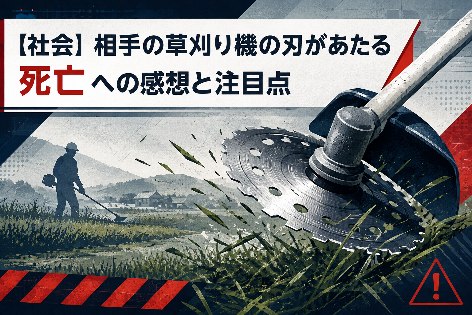 【社会】相手の草刈り機の刃があたる 死亡 への感想と注目点 TOP画像