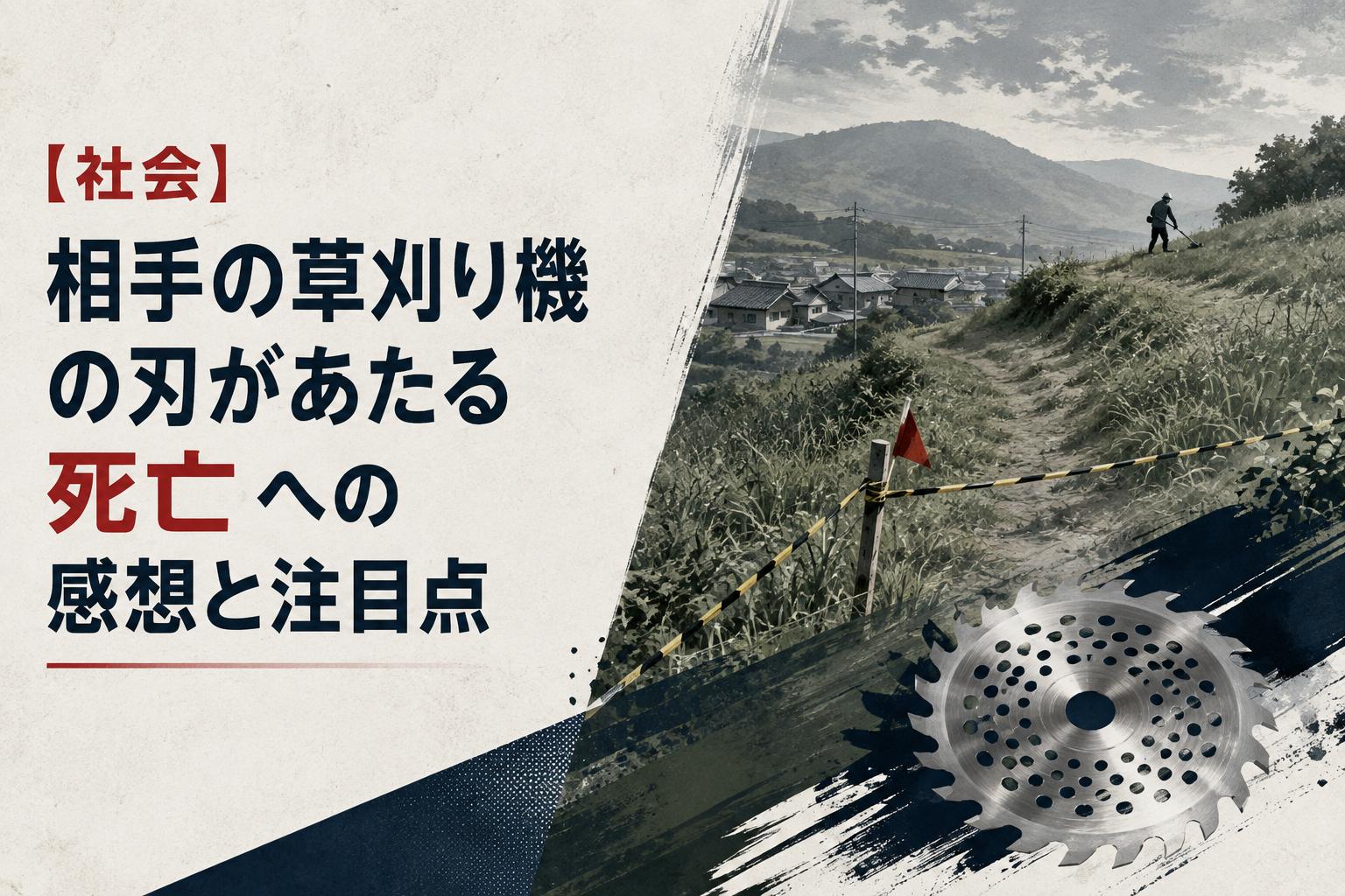 【社会】相手の草刈り機の刃があたる 死亡 への感想と注目点 本文画像3